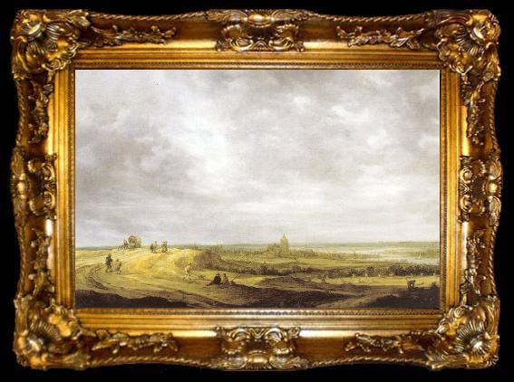 framed  Jan van Goyen Rivierlandschap met gezicht op Arnhem., ta009-2
